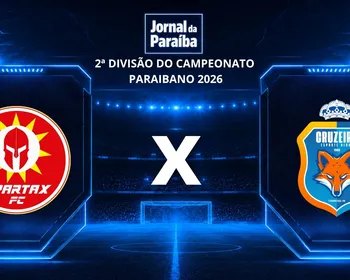 Jornal da Paraíba transmite Spartax x Cruzeiro-PB pela 8ª rodada da 2ª divisão do Paraibano 2026