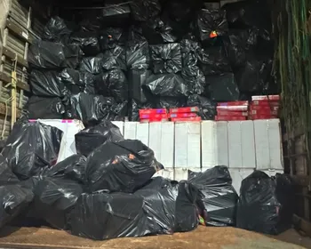 Mais de 25 mil pacotes de cigarros contrabandeados são apreendidos na BR-230, em Gurinhém