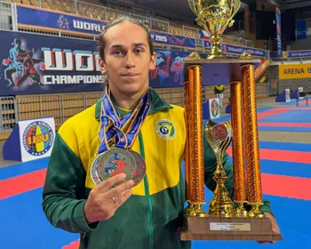 Paraibano Ícaro Vidal conquista três medalhas no Mundial de Karatê, na Eslovênia