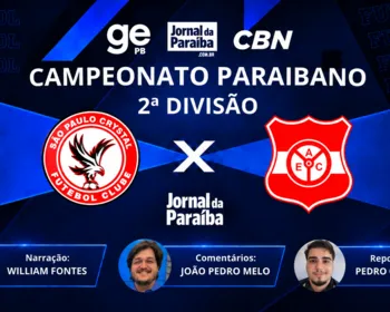 São Paulo Crystal x Auto Esporte-PB: assista ao jogo pela 5ª rodada da 2ª divisão do Paraibano
