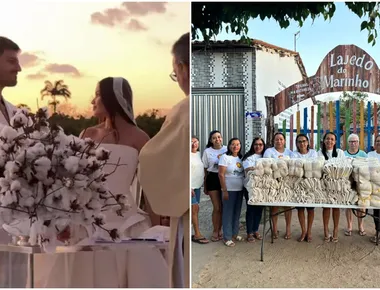 Algodão produzido na Paraíba e usado na decoração do casamento de Juliette será reaproveitado