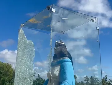 Ministério Público apura vandalismo na estátua de Iemanjá, em João Pessoa