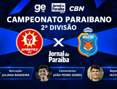 Spartax x Cruzeiro-PB: assista ao jogo pela 8ª rodada da 2ª divisão do Paraibano 2026