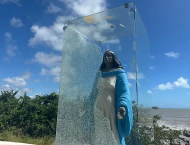 Suspeita de vandalizar Estátua de Iemanjá, em João Pessoa, é identificada