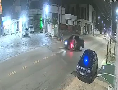 Vídeo mostra colisão entre caminhonete e moto que deixou homem morto em João Pessoa