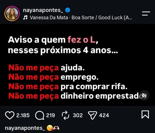 
					Daniella repudia publicação de ex-candidata a vice do PL sobre a Paraíba
				
				