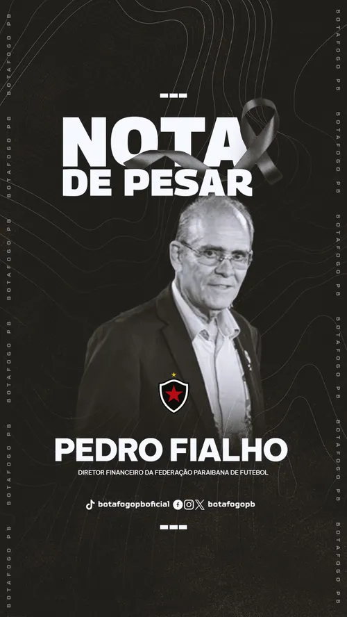 
					Morre Pedro Fialho, diretor financeiro da FPF-PB
				
				