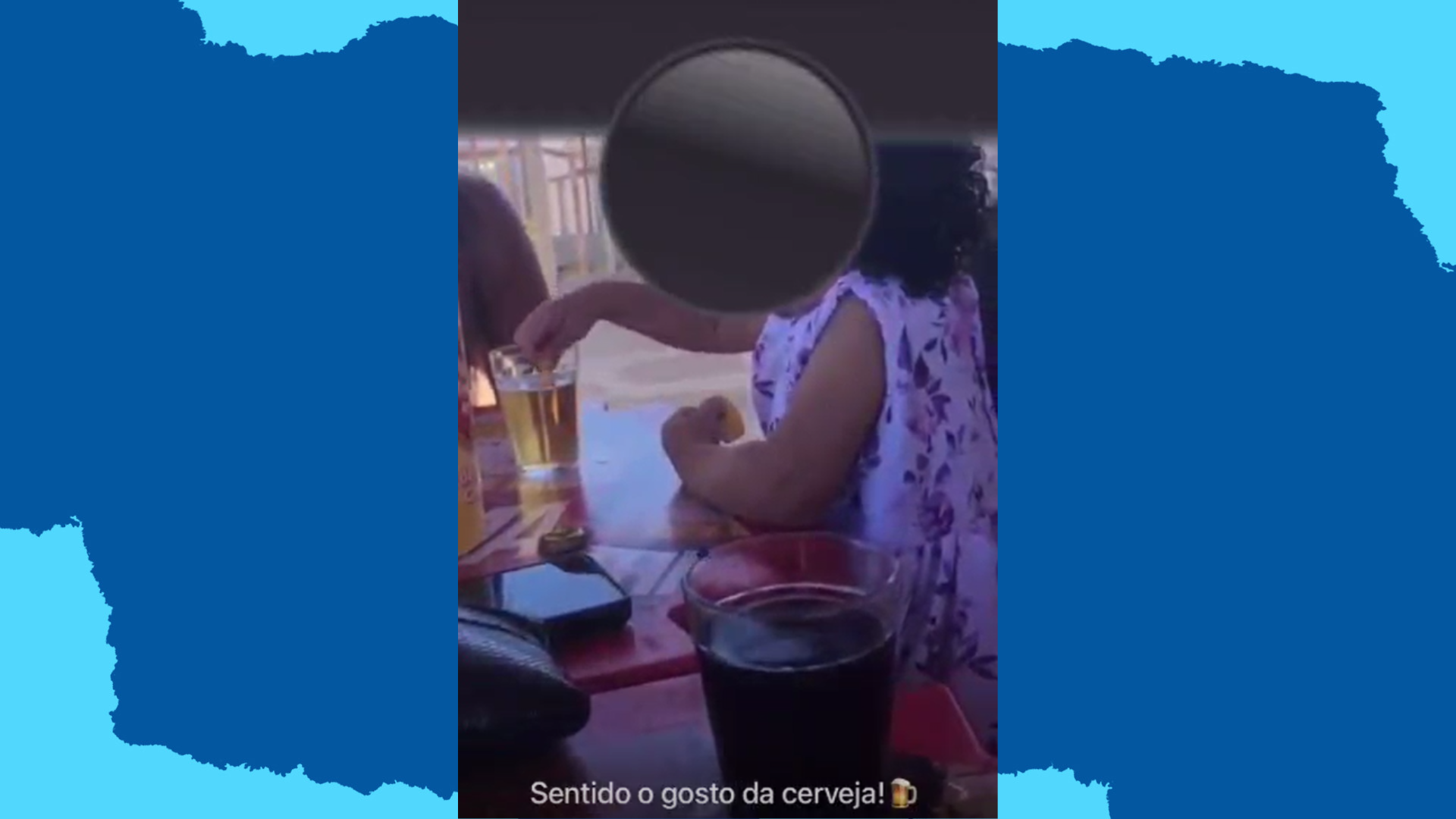 Criança de 1 ano é filmada ingerindo cerveja durante reunião de família na Paraíba