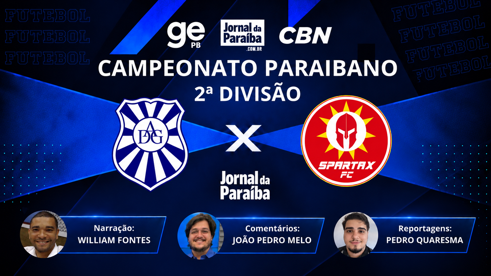 Desportiva Guarabira x Spartax: assista ao jogo pela repescagem da 2ª divisão do Paraibano 2026
