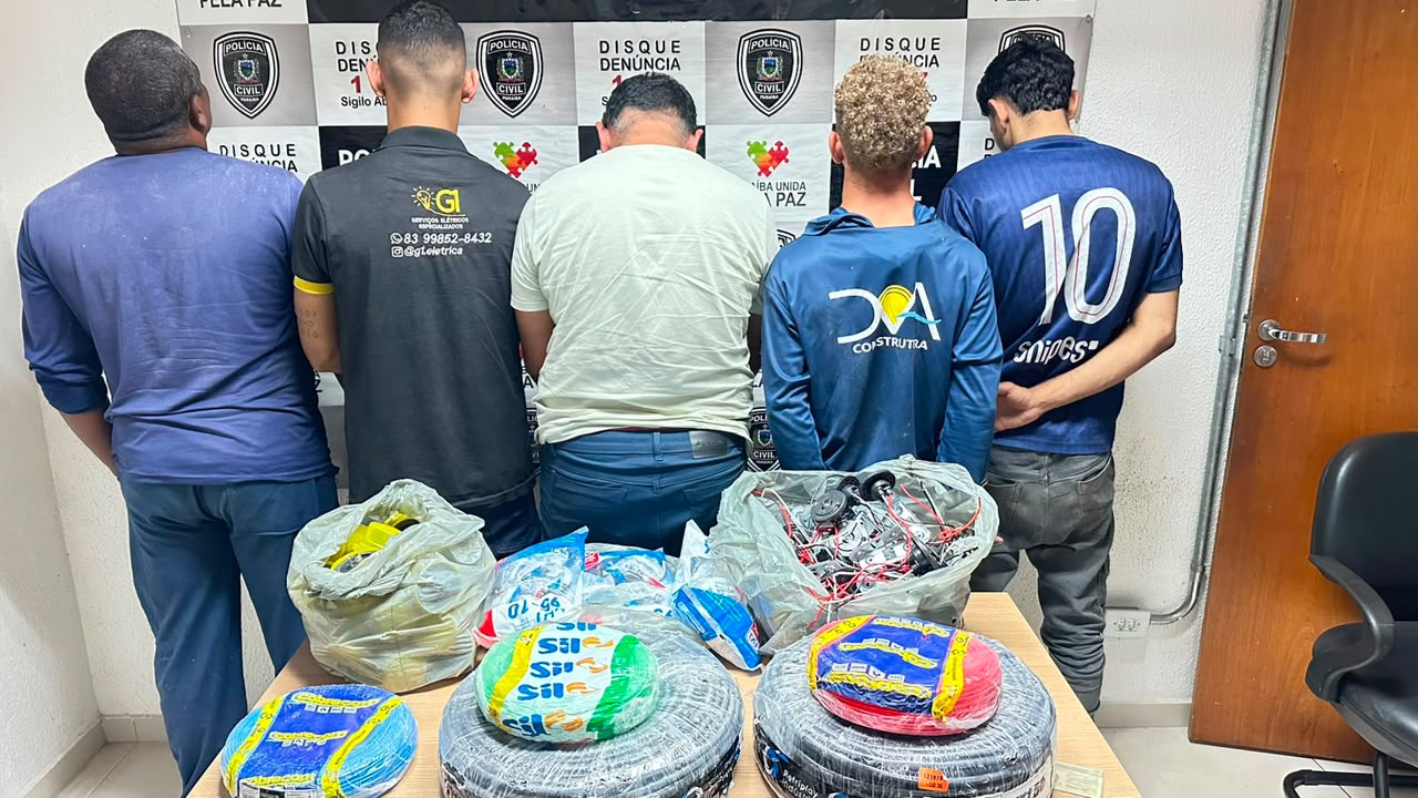 Grupo criminoso é preso por furtar e receptar materiais de construção em João Pessoa