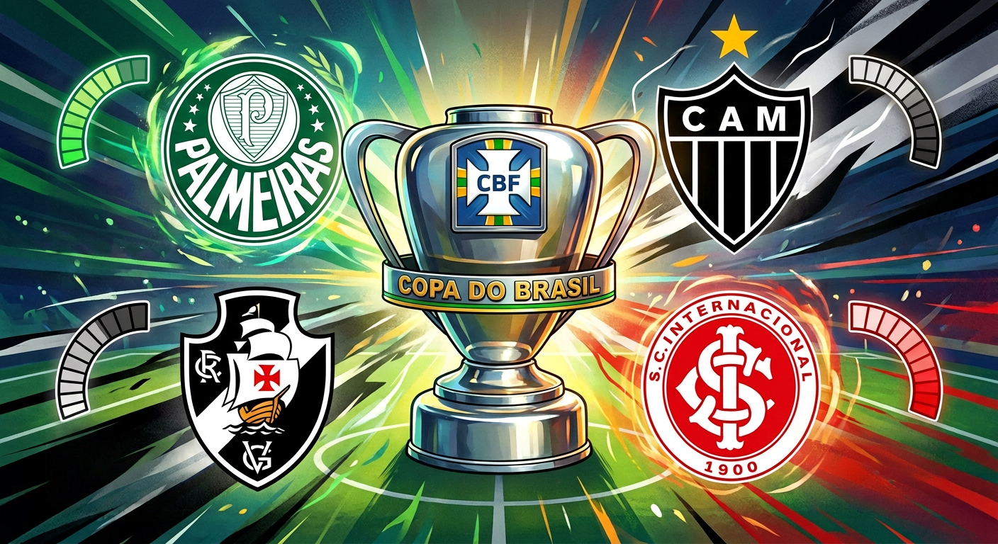 IA aponta favoritos à classificação nas quartas de final da Copa do Brasil 2026; confira
