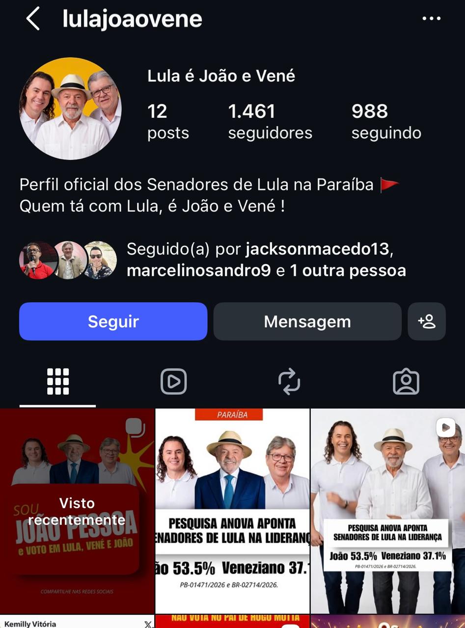 João e Veneziano: movimento da esquerda começa a defender 'chapa cruzada' de Lula para o Senado