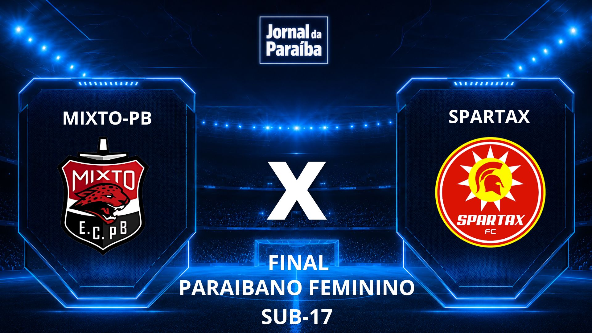 Jornal da Paraíba transmite final do Paraibano Feminino Sub-17 nesta quinta-feira