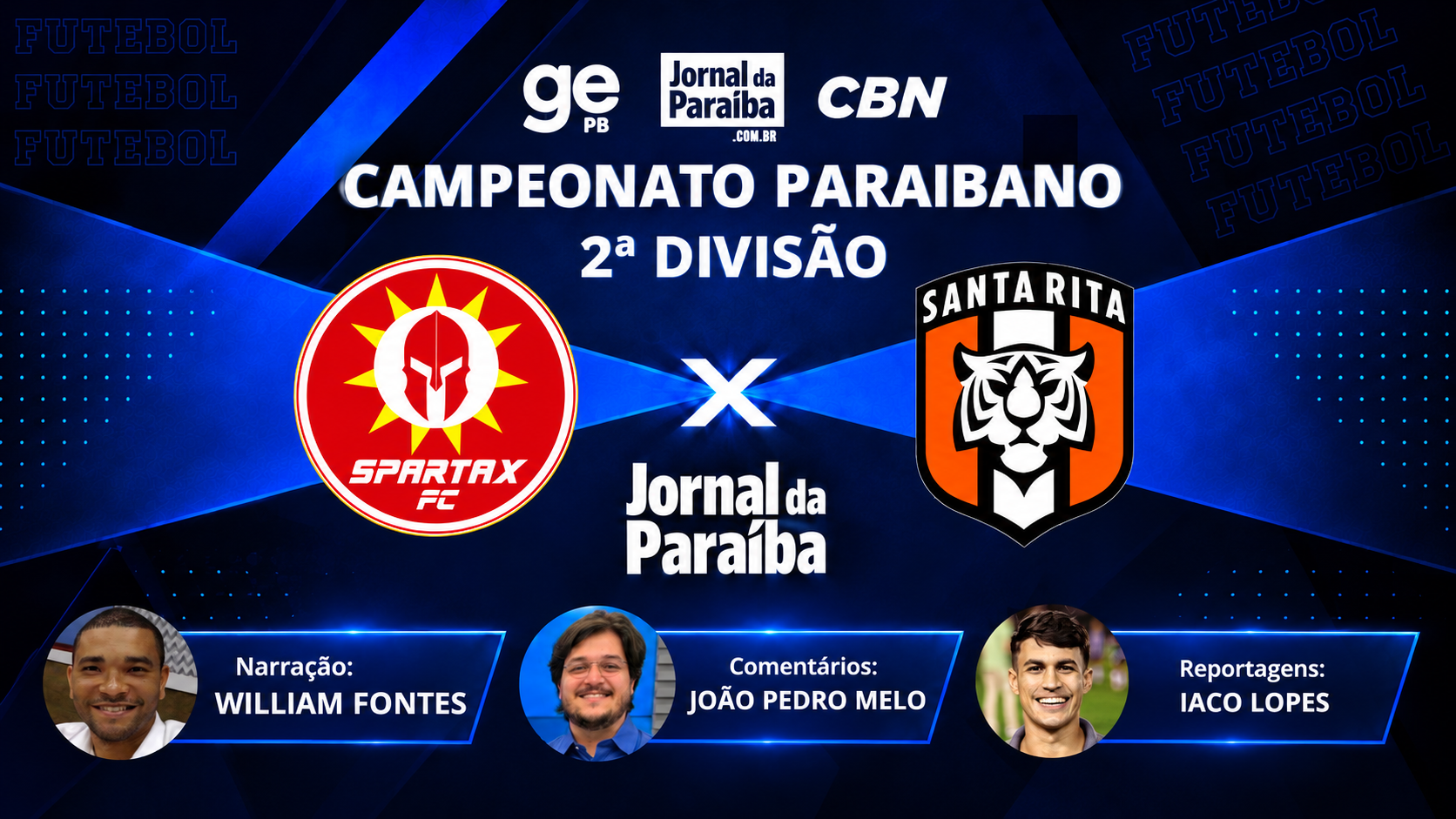 Spartax x Atlético Santa Rita: assista ao vivo o jogo de ida da semifinal da 2ª divisão 2026