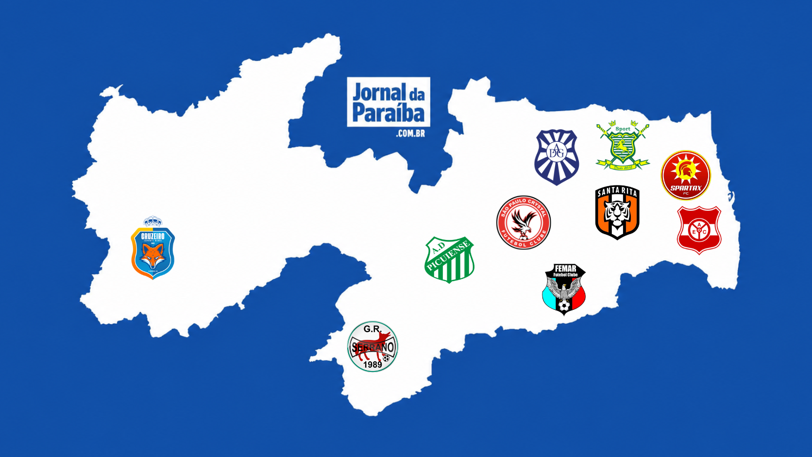Mapa da 2ª divisão do Campeonato Paraibano 2026: confira as regiões com mais representantes