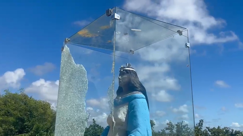 Ministério Público apura vandalismo na estátua de Iemanjá, em João Pessoa
