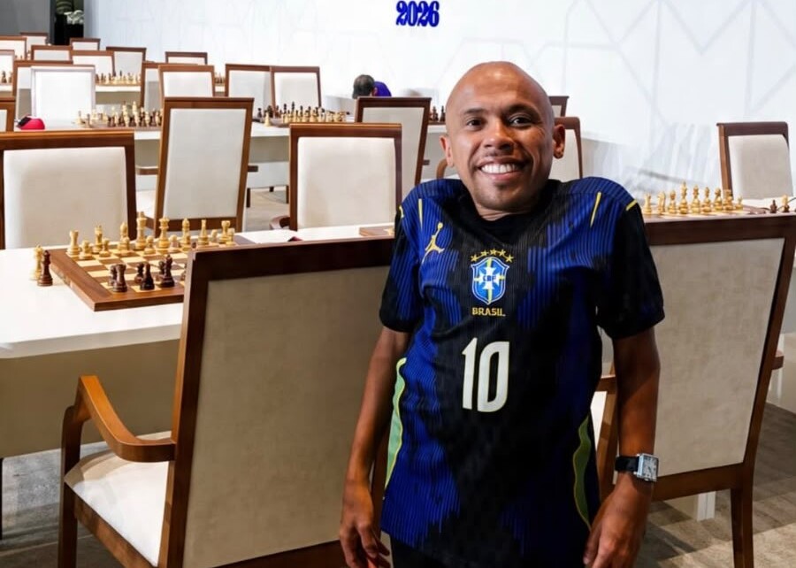 Paraibano Arthur Olinto vai representar o Brasil na 3ª Paralimpíada de Xadrez, no Uzbequistão