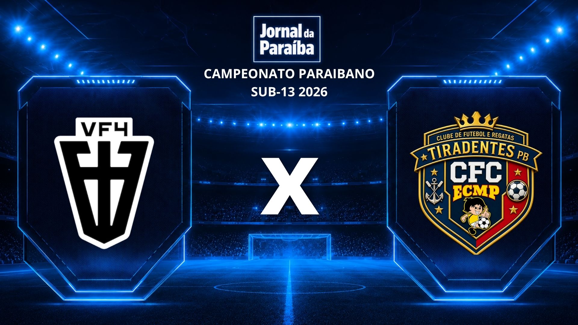 Paraibano Sub-13: Jornal da Paraíba transmite final entre VF4 e Tiradentes ao vivo e de graça