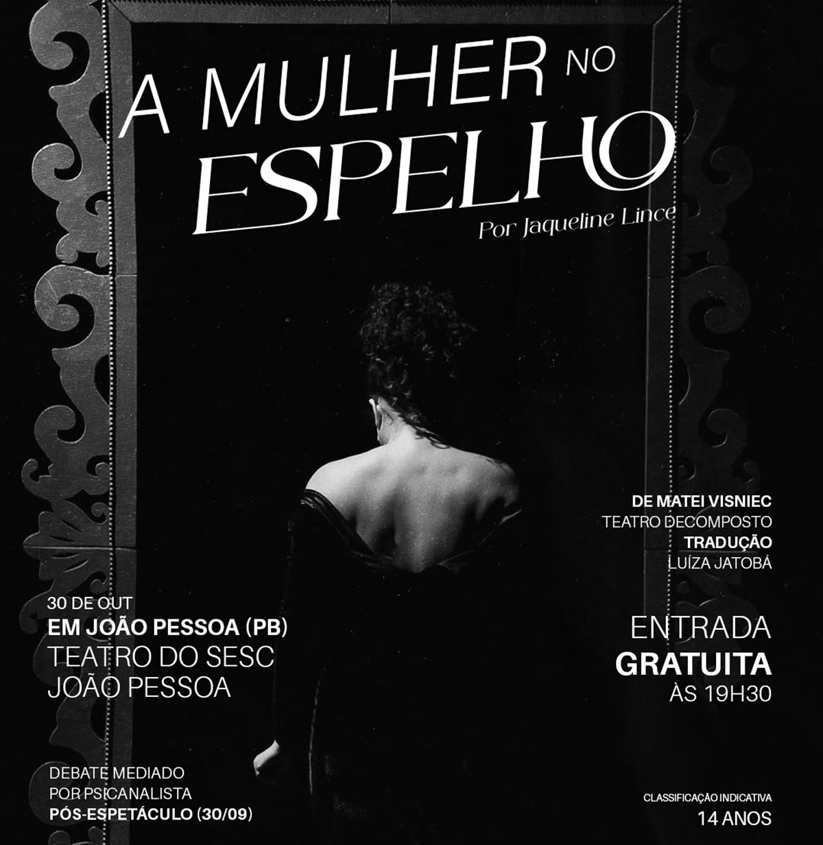 Região: Peça “A Mulher no Espelho” é apresentada nesta sexta-feira (30), em João Pessoa