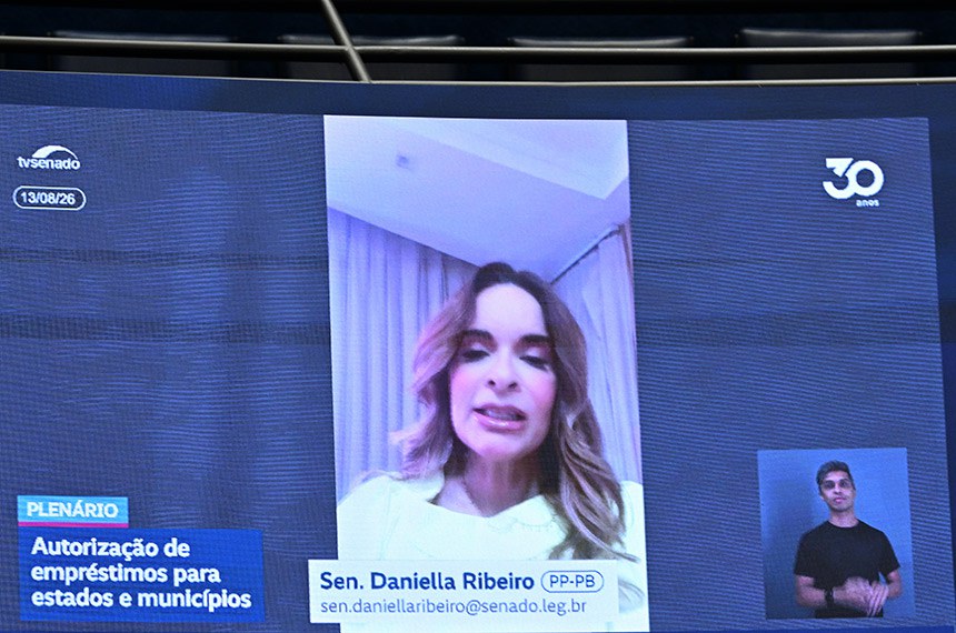 Senado aprova novo empréstimo de R$ 258 milhões da Paraíba com Daniella Ribeiro como relatora