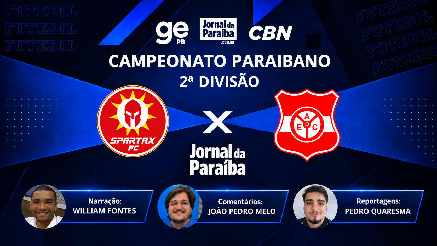 Spartax e Auto Esporte-PB empatam em jogo movimentado na 2ª divisão do Paraibano; veja como foi