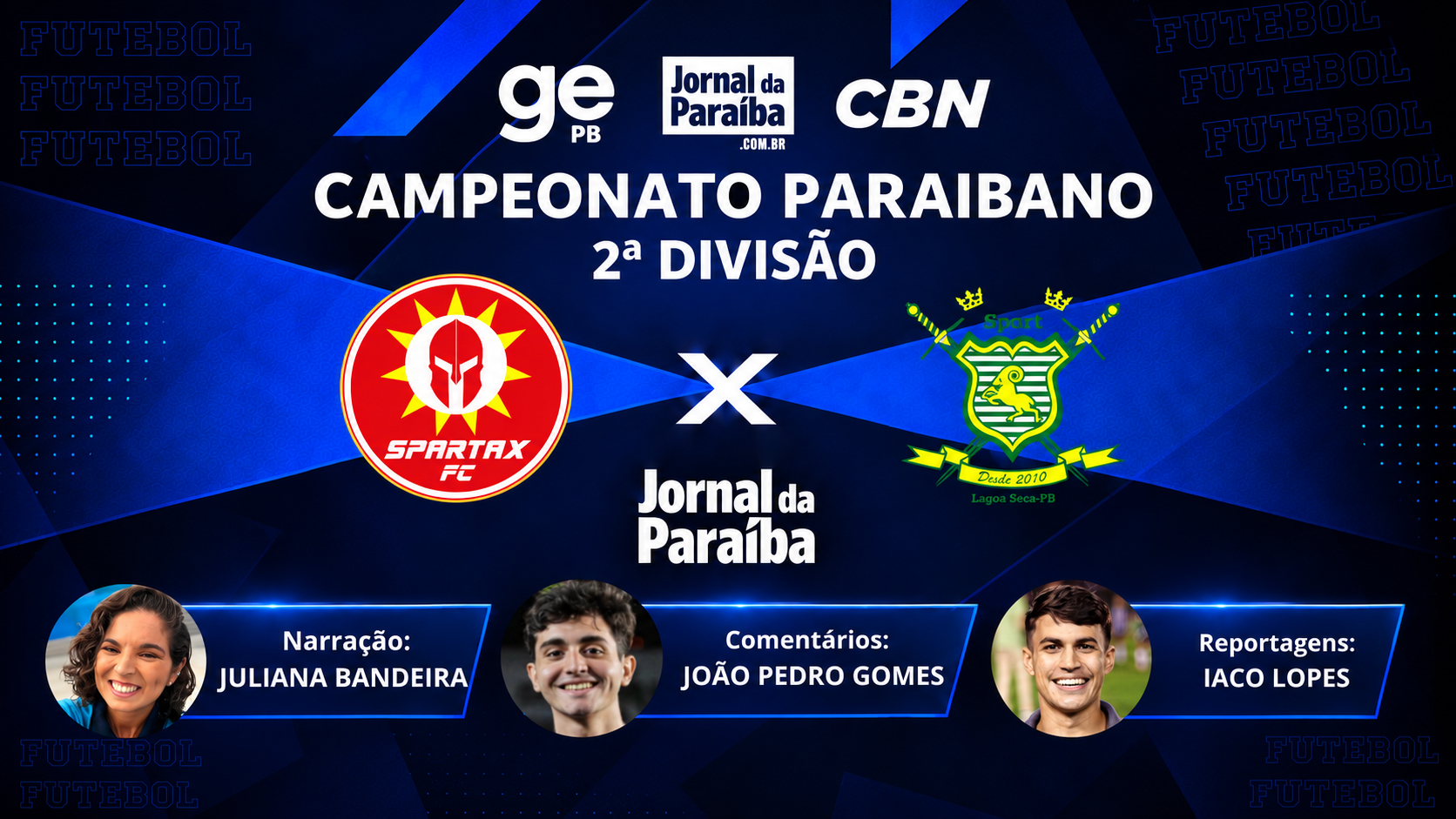 Reveja o empate entre Spartax e Sport-PB, pela 6ª rodada da 2ª divisão do Paraibano 2026