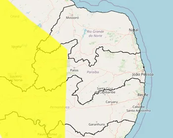 Alerta de chuvas intensas é emitido para 70 cidades do Sertão da Paraíba