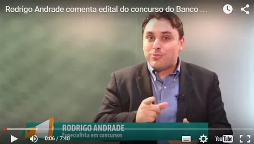 
				
					Rodrigo Andrade comenta edital do Banco do Brasil
				
				