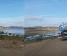 Vídeo mostra “corrida” de carros-pipa para retirar água do açude de Boqueirão
