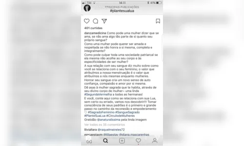 
				
					Bianca Bin convida seguidores a 'regar' plantas com menstruação e surpreende
				
				