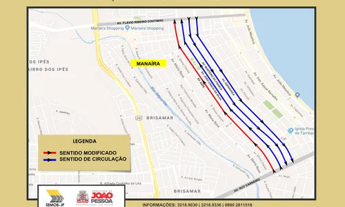 
                                        
                                            Trechos na orla de João Pessoa ficarão interditados neste fim de semana
                                        
                                        