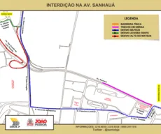 Avenida no Varadouro é interditada para obras e altera tráfego