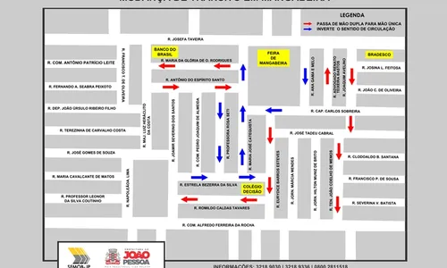 
                                        
                                            Trânsito é alterado em 12 ruas de Mangabeira; confira como fica
                                        
                                        