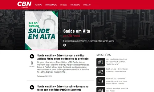 
                                        
                                            CBN Paraíba lança site com podcasts de entrevistas
                                        
                                        