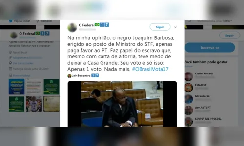 
				
					PF investiga conduta de policial que chamou Joaquim Barbosa de 'escravo alforriado'
				
				