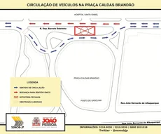 Trânsito em frente ao Hospital Santa Isabel será alterado a partir de quarta