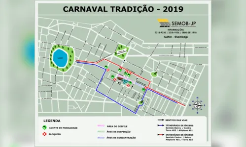 
				
					Desfiles do Carnaval Tradição causam mudanças no trânsito de João Pessoa
				
				