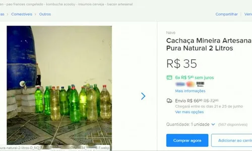 
                                        
                                            Plantaformas de vendas ignoram legislação e permitem venda de 'cachaça' clandestina
                                        
                                        