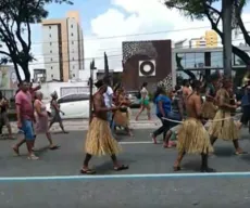 Índios protestam em João Pessoa contra nomeação de coordenadora de Saúde Indígena