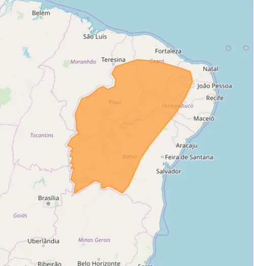 
				
					Mais de 80 cidades da PB estão em alerta de 'perigo' de baixa umidade
				
				