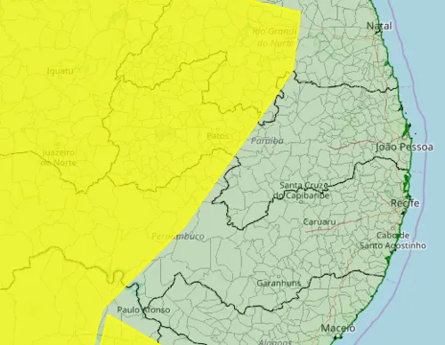 
				
					Inmet lança alerta de chuvas intensas para 92 cidades da Paraíba
				
				