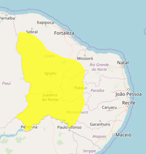 
				
					Inmet prevê chuvas fortes em 74 municípios do Sertão da PB; região já registrou 80 milímetros em 2020
				
				