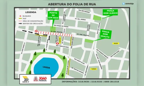 
				
					Vias importantes de João Pessoa vão ser interditadas para o Folia de Rua
				
				