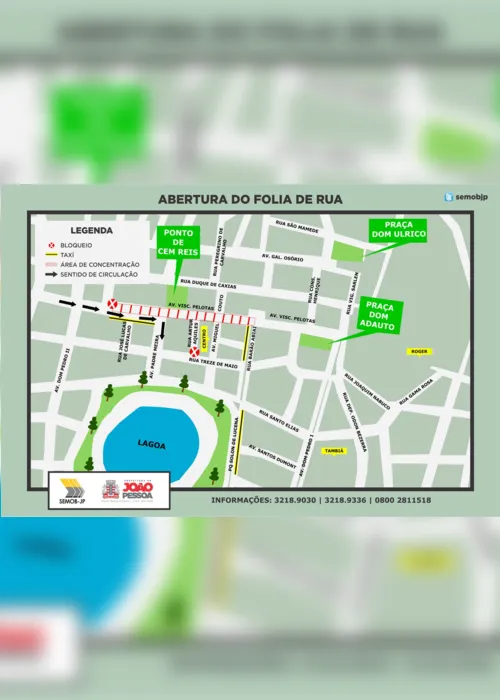 
                                        
                                            Vias importantes de João Pessoa vão ser interditadas para o Folia de Rua
                                        
                                        