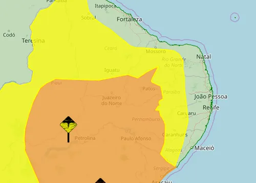 
				
					Paraíba tem dois alertas emitidos pelo Inmet, com previsão de chuvas para 161 municípios
				
				