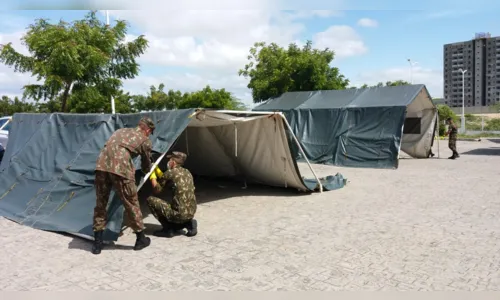 
				
					Exército monta barracas no Trauma de CG para manutenção de equipamentos
				
				
