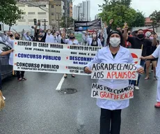 Profissionais que lutam contra a Covid -19 em JP protestam por melhorias salariais