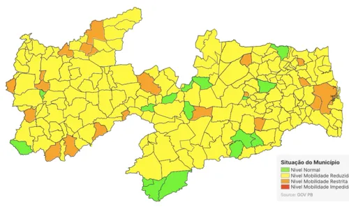 
                                        
                                            Flexibilização: 185 cidades da PB estão com bandeira amarela; veja mapa completo
                                        
                                        