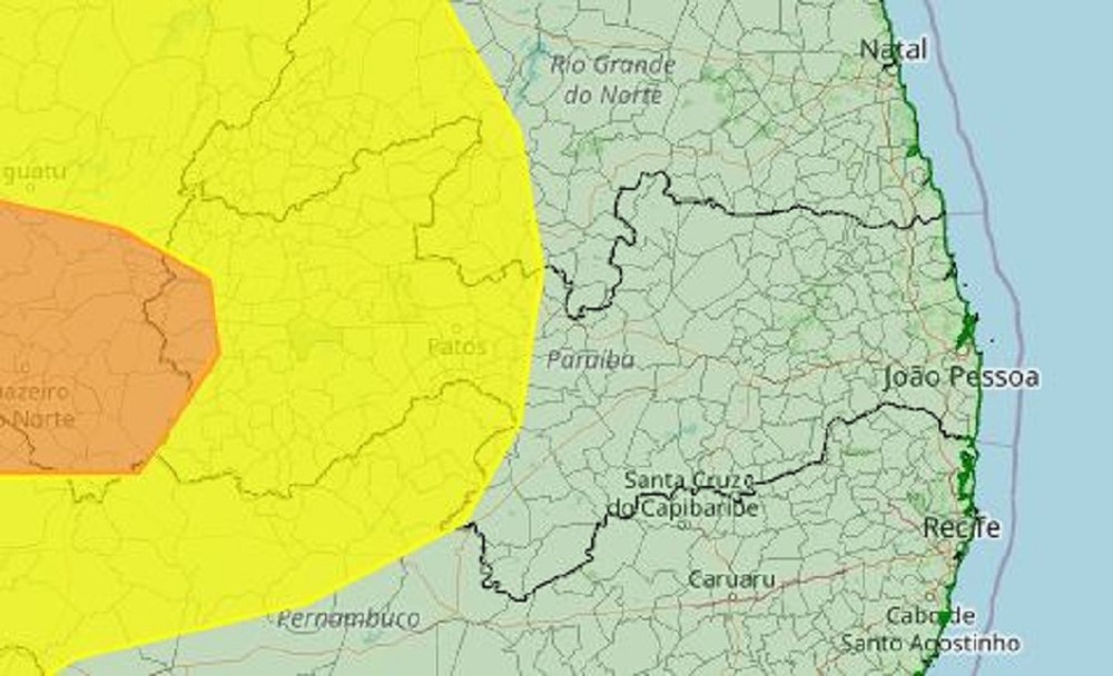 Inmet alerta para baixa umidade em 117 municípios da Paraíba