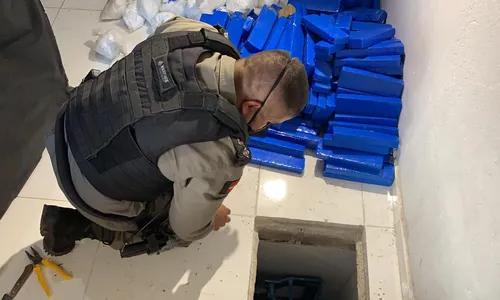 
                                        
                                            Polícia Militar apreende 300 kg de drogas escondidas em casa com 'piso falso'
                                        
                                        